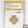 Image 1 : 1914-D Wheat Cent PGA MS63+ RED