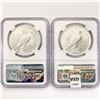 Image 2 : 1922-D Set (2) Morgan Silver Dollar NGC MS61