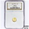 Image 1 : 1854 Rare Gold Dollar NGC MS62