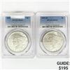Image 1 : 1922-D Set (2) Silver Peace Dollar NGC MS61