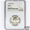 Image 1 : 1940-D Washington Silver Quarter NGC MS64