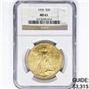 Image 1 : 1925 $20 Gold Double Eagle NGC MS61