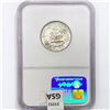 Image 2 : 1942 Washington Silver Quarter NGC MS65