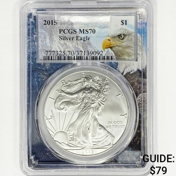 2015 American 1oz Silver Eagle PCGS MS70