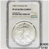 Image 1 : 1993 American 1oz Silver Eagle NGC PR69 UC