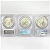 Image 2 : (3) Peace Silver Dollars PCGS MS64
