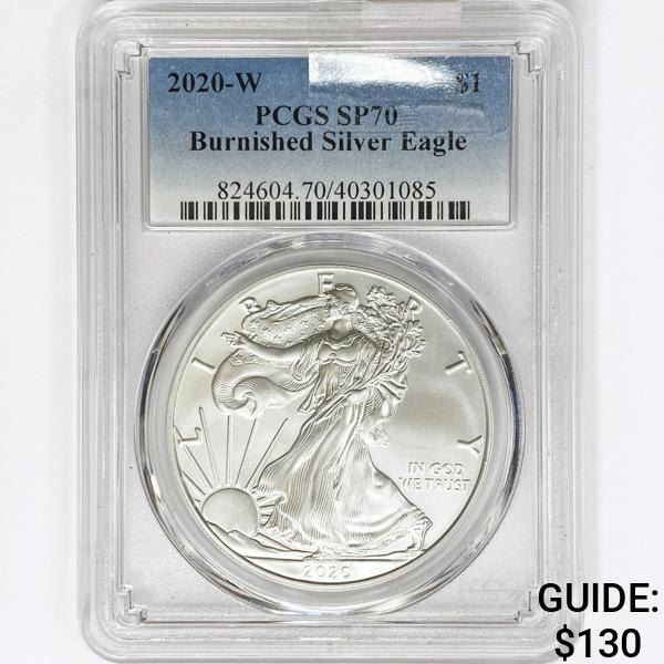 2020-W American 1oz Silver Eagle PCGS SP70 Burnish