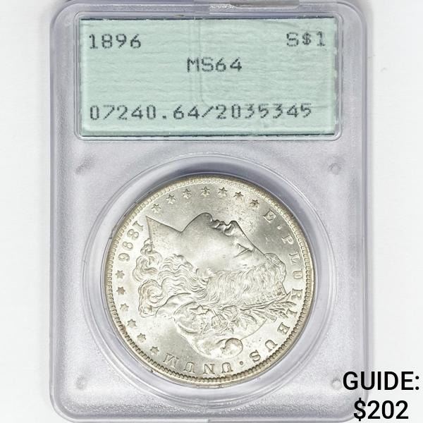 1896 Morgan Silver Dollar PCGS MS64