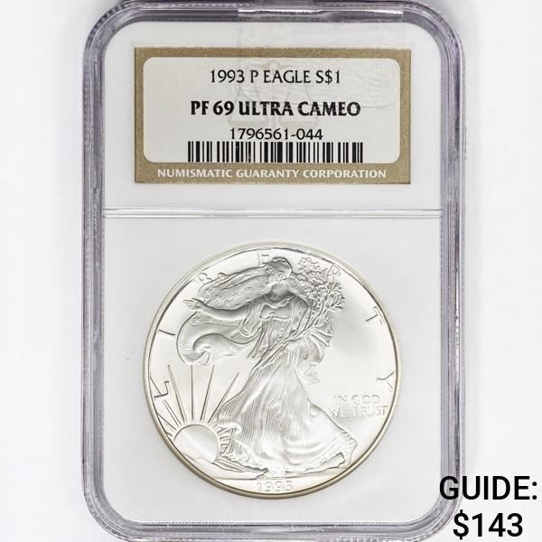 1993 American 1oz Silver Eagle NGC PF69 UC