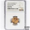Image 1 : 1961 CSA Bronze Cent Bashlow Restrike NGC MS68 RD