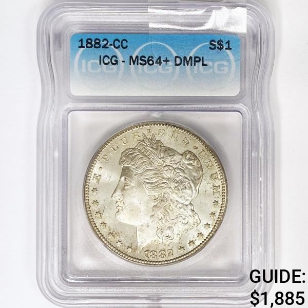 1882-CC Morgan Silver Dollar ICG MS64+ DMPL