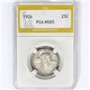 Image 1 : 1926 Standing Liberty Quarter PGA MS65
