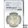 Image 1 : 1878-S Morgan Silver Dollar NGC MS62