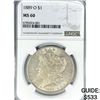 Image 1 : 1889-O Morgan Silver Dollar NGC MS60