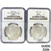 Image 1 : 1885-O, 1904-O Set (2) Morgan Silver Dollar NGC MS