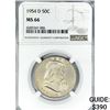 Image 1 : 1954-D Franklin Half Dollar NGC MS66