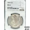 Image 1 : 1890-S Morgan Silver Dollar NGC MS61