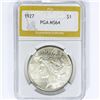 Image 1 : 1927 Silver Peace Dollar PGA MS64