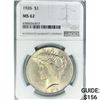 Image 1 : 1926 Silver Peace Dollar NGC MS62