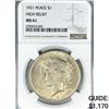 Image 1 : 1921 Silver Peace Dollar NGC MS61 High Relief