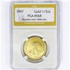 Image 1 : 1997 Hawaiian Cent 1/2oz Gold PGA MS68