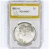 Image 1 : 1882-CC Morgan Silver Dollar PGA MS63
