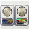 Image 2 : 1884, 1896 Set (2) Morgan Silver Dollar NGC MS63