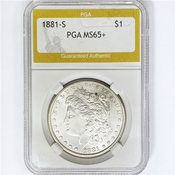 1881-S Morgan Silver Dollar PGA MS65+
