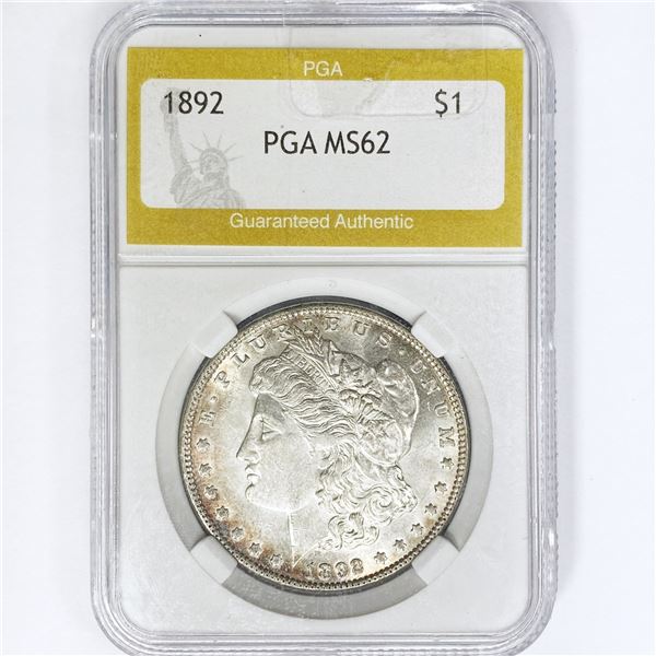 1892 Morgan Silver Dollar PGA MS62