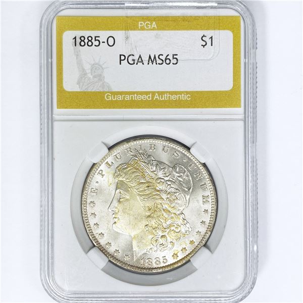 1885-O Morgan Silver Dollar PGA MS65