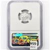 Image 2 : 1955 Roosevelt Dime NGC PF68 CAMEO