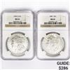 Image 1 : 1900-O, 1897 Set (2) Morgan Silver Dollar NGC MS62