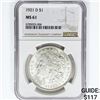 Image 1 : 1921-D Morgan Silver Dollar NGC MS61