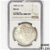 Image 1 : 1885-CC Morgan Silver Dollar NGC MS63