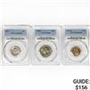Image 1 : 1947-1962 Set (3) 1C, 10C, 25C PCGS MS