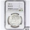 Image 1 : 1898 Morgan Silver Dollar NGC MS63 PL