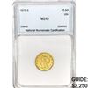 Image 1 : 1873-S $2.50 Gold Quarter Eagle NNC MS61
