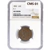 Image 1 : 1832 Classic Head Half Cent NGC AU58 BN, C-1