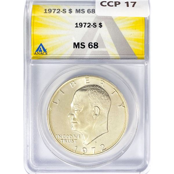 1972-S Eisenhower Silver Dollar ANACS MS68