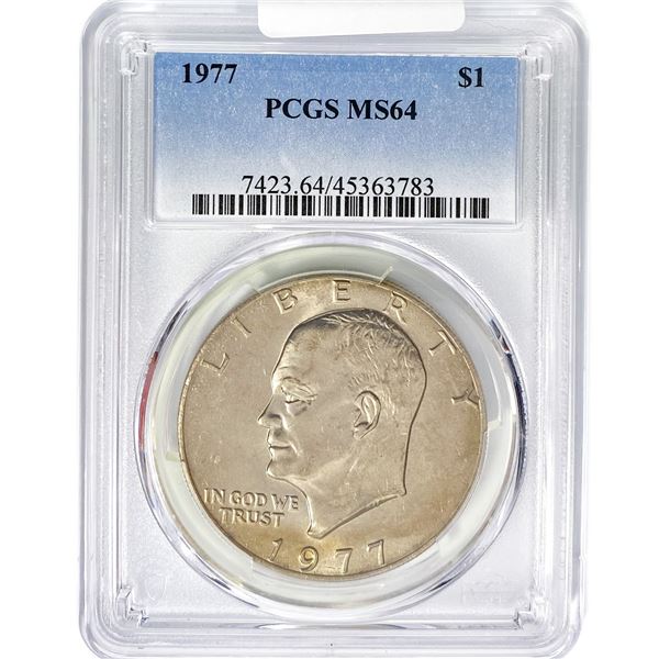 1977 Eisenhower Silver Dollar PCGS MS64