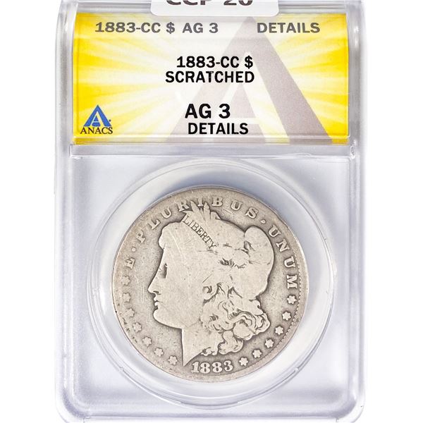 1883-CC Morgan Silver Dollar ANACS AG3 Details