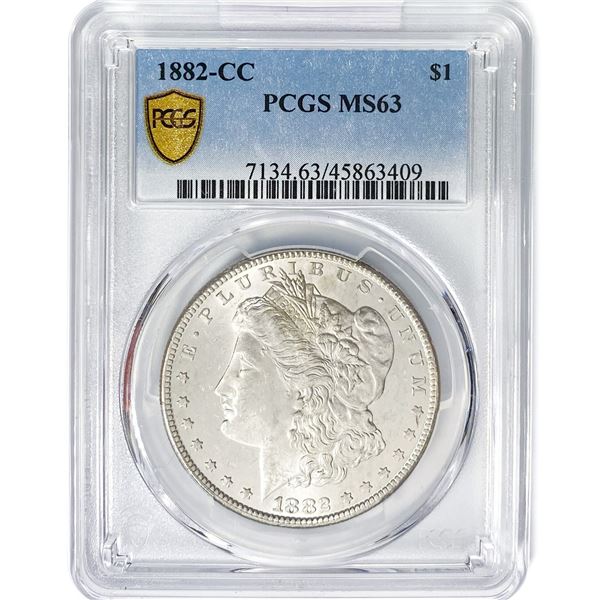 1882-CC Morgan Silver Dollar PCGS MS63