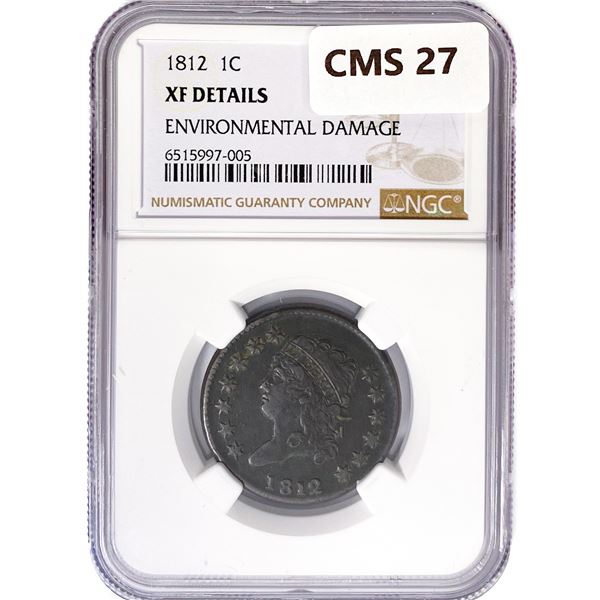 1812 Large Cent NGC XF Details