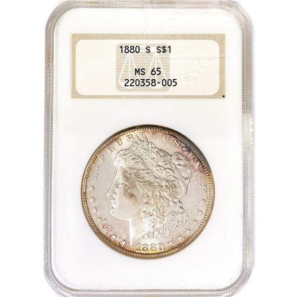 1880-S Morgan Silver Dollar NGC MS65