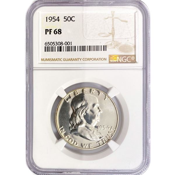1954 Franklin Half Dollar NGC PF68