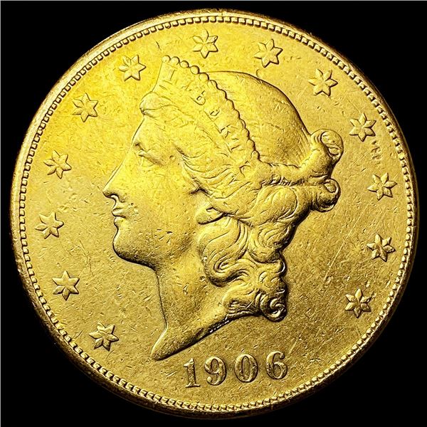 1906-S $20 Gold Double Eagle NEARLY UNCIRCULATED
