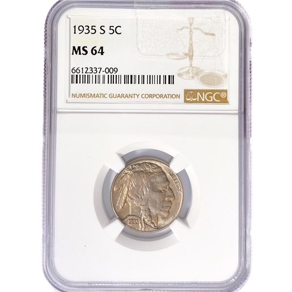 1935-S Buffalo Nickel NGC MS64