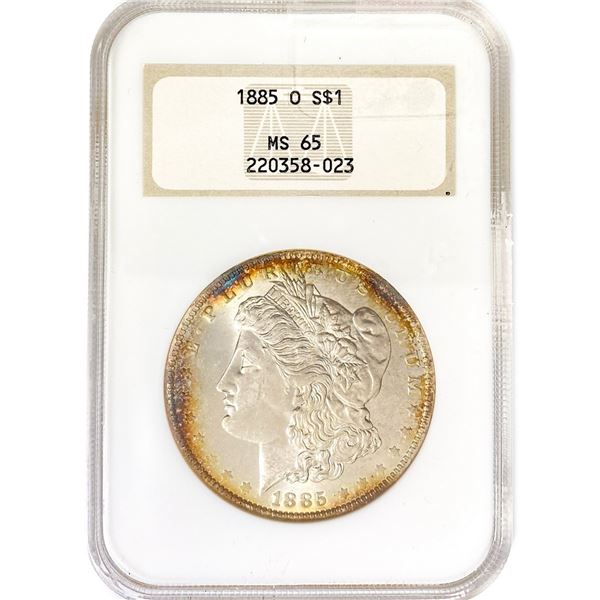 1885-O Morgan Silver Dollar NGC MS65