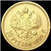 Image 2 : 1899 Russia .2489oz Gold 10 Roubles UNCIRCULATED