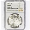 Image 1 : 1925 Silver Peace Dollar NGC MS65